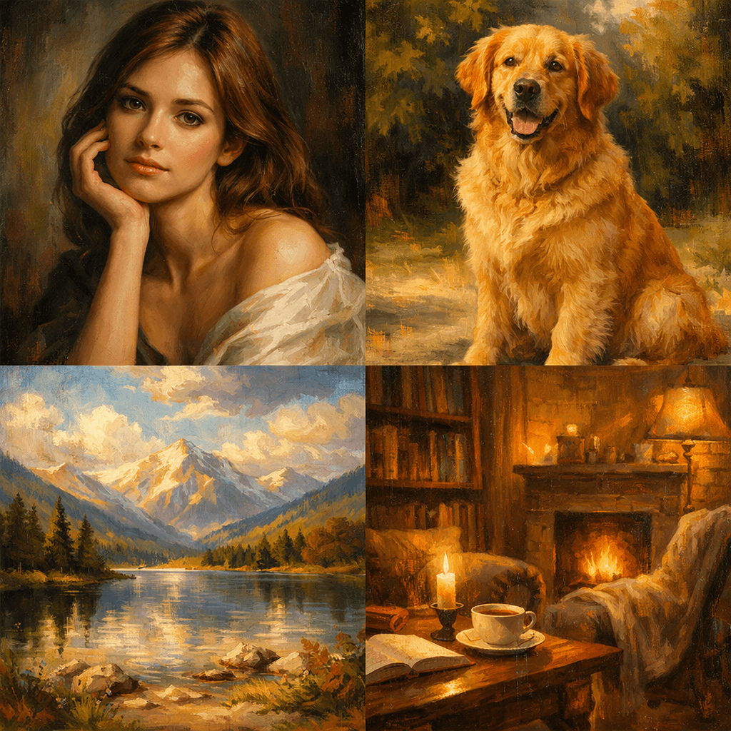 Professional AI Oil Painting Features